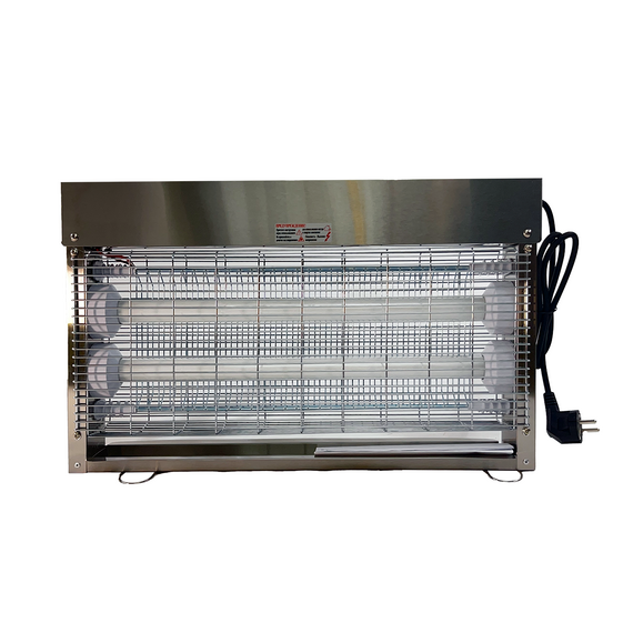 Ловушка для насекомых Insect-Killer SP100-2X15W IPX4 (s 200 м2) (с безосколочными лампами shatterproof)  нерж. сталь